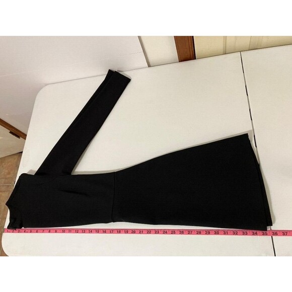 KENDALL KYLIE JENNER Women's Large Midi  Little Black Dress Goth Open Back Ponte - Picture 6 of 7